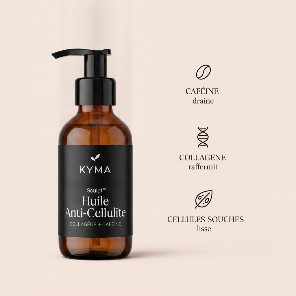 ingredients: cafeine draine, collagene raffermit, cellules souches lisse