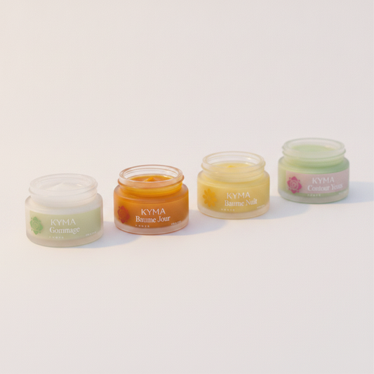 hero: coffret 4 baumes KYMA studio premium (Gommage, Jour, Nuit, Yeux)