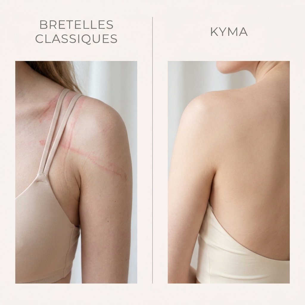 Bretelles classiques vs KYMA Eclipse comparatif