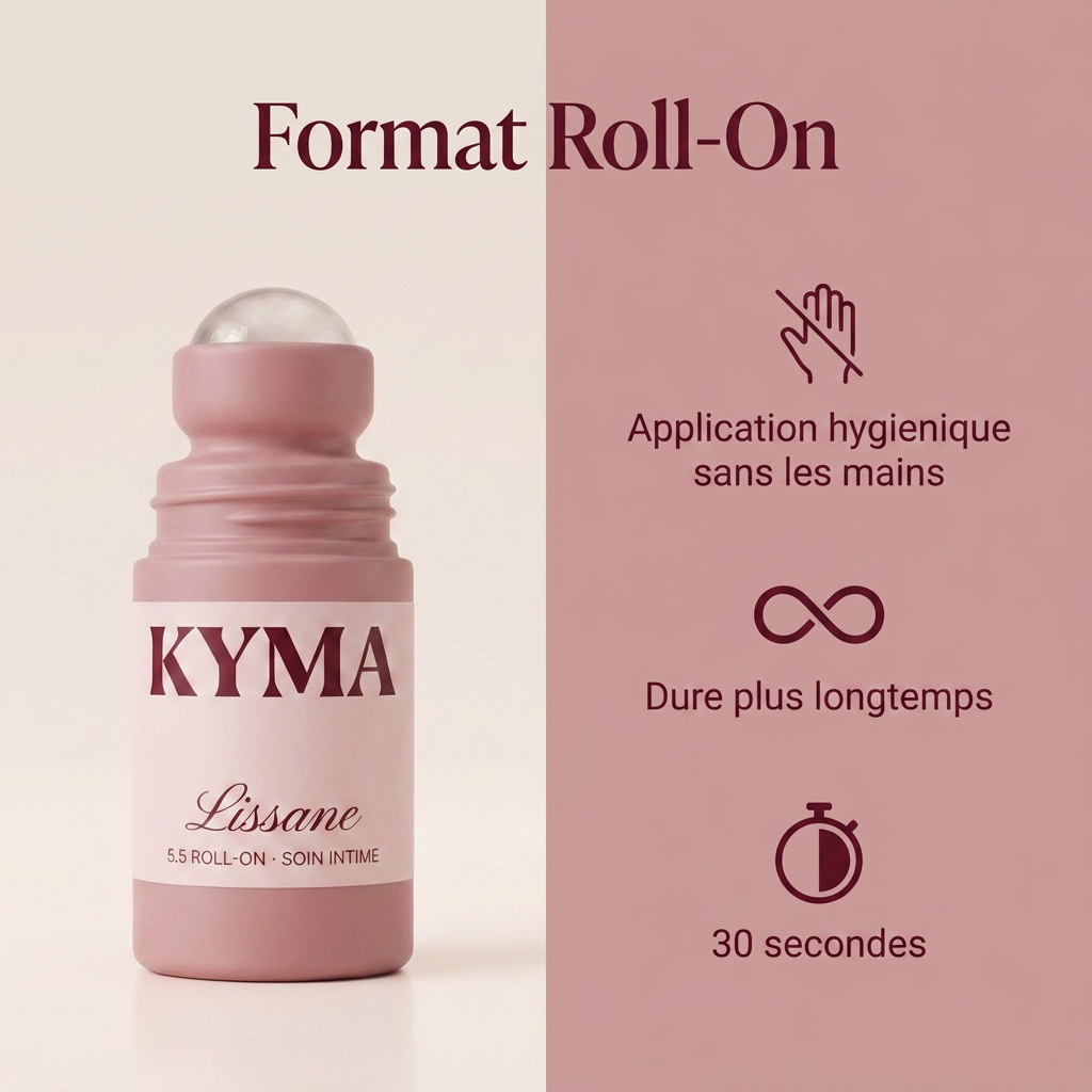 Format roll-on Lissane - application hygienique sans les mains, dure plus longtemps, 30 secondes